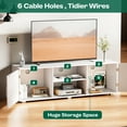 thumbnail image 3 of SUPERJARE White TV Stand for 55" TV, Modern Entertainment Center, TV Console Media Cabinet with Storage and Cable Holes for Living Room Bedroom, 3 of 9