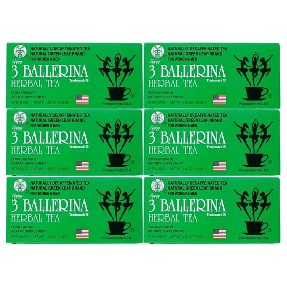 3 Ballerina Tea Extra Strength Tea 6 Pack 36 Count