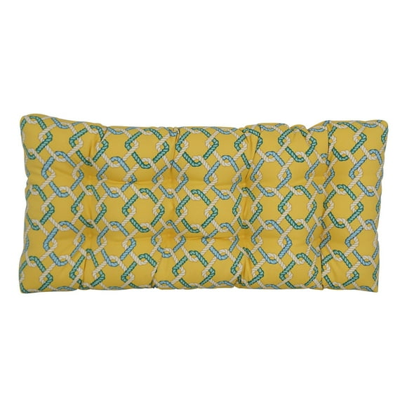 Blazing Needles Tufted Outdoor Bench Cushion, 42 x 19, Capecod Summer
