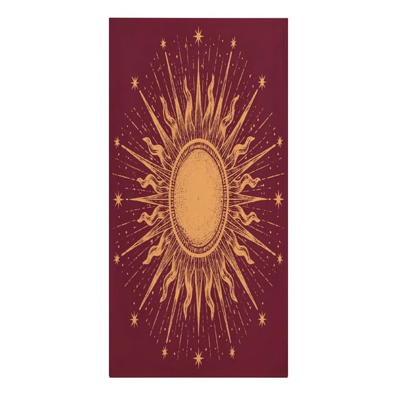 RKSupls Radiant Sun Vintage Microfiber Beach Towel Absorbent Compact Towels for Swimming Pool Beach Travel Things for Vacation Essentials Adult Gift,61.4×30.3Inch