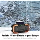 thumbnail image 4 of Radio de emergencia Altavoz Bluetooth a prueba de salpicaduras Radio portátil AM/FM con manivela solar con linterna Lámpara de lectura LED Panel solar Banco de energía de 5000 mAh Radio dinamo para, 4 of 7