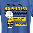 thumbnail image 3 of Peanuts - Secret To Happiness - Women's Short Sleeve Graphic T-Shirt, 3 of 6