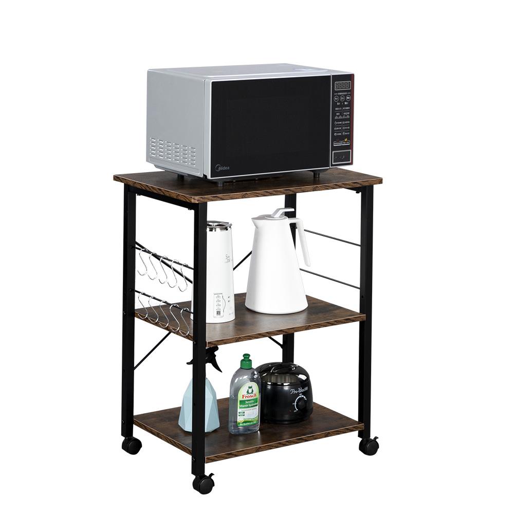 Kshioe Kitchen Microwave Cart 3Tier Kitchen Utility Cart Coffee Cart