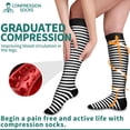 thumbnail image 4 of 3 Pairs Copper Compression Socks for Women & Men Circulation 15-20 mmhg - Better Blood Flow, Swelling, Best Support for Medical, Running, Nursing, 4 of 6