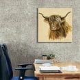 thumbnail image 3 of Epic Graffiti 'Highland Animal Cow' by Silvia Vassileva, Canvas Wall Art, 26"x26", 3 of 8