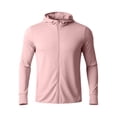 thumbnail image 5 of Mifsaly Mens Full Zip Workout Hoodies Long Sleeve Athletic Running Jackets Lightweight Quick Dry Performance Activewear Breathable Gym Training Track tops Pink,S, 5 of 6