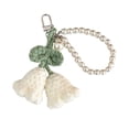 thumbnail image 2 of SmartBy Crochet Flower Keychain Handmade Flower Fruit Bag Charm Cute Keychain Pendant with Faux Pearl Chain Accessory for Girls Women Keys Backpack, 2 of 7