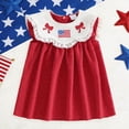 thumbnail image 2 of Staki Toddler Baby Girl 4th of July Outfit American Flag Bowknot 4th of July Dress Kids Girls Fourth of July Clothes,2-3 Years, 2 of 8