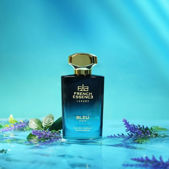 French Essence Bleu Eau De Parfum For Men 60ml, 2.02 Fl.oz. | Long Lasting Luxury Perfume - Fragrance For Gift Purpose | With Patchouli, Musk & Juniper Notes - Perfume For Boys
