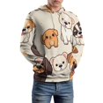 thumbnail image 5 of Cute Puppy Pattern Design 3D Print Hoodie Men Women Autumn Thin Pullover Sweatshirt Vintage Streetwear Tops, 5 of 6