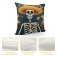 thumbnail image 4 of COMIO  Skull Throw Pillow Cover,Mexican Day of The Dead Sombrero Hat Soft Square Cushion Case Covers Home Decor for Couch Sofa Bedroom Car Office Pillowcases, 4 of 5