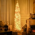 thumbnail image 2 of HOMCOM 7' Prelit Artificial Christmas Tree with Warm White LED Lights, 2 of 10