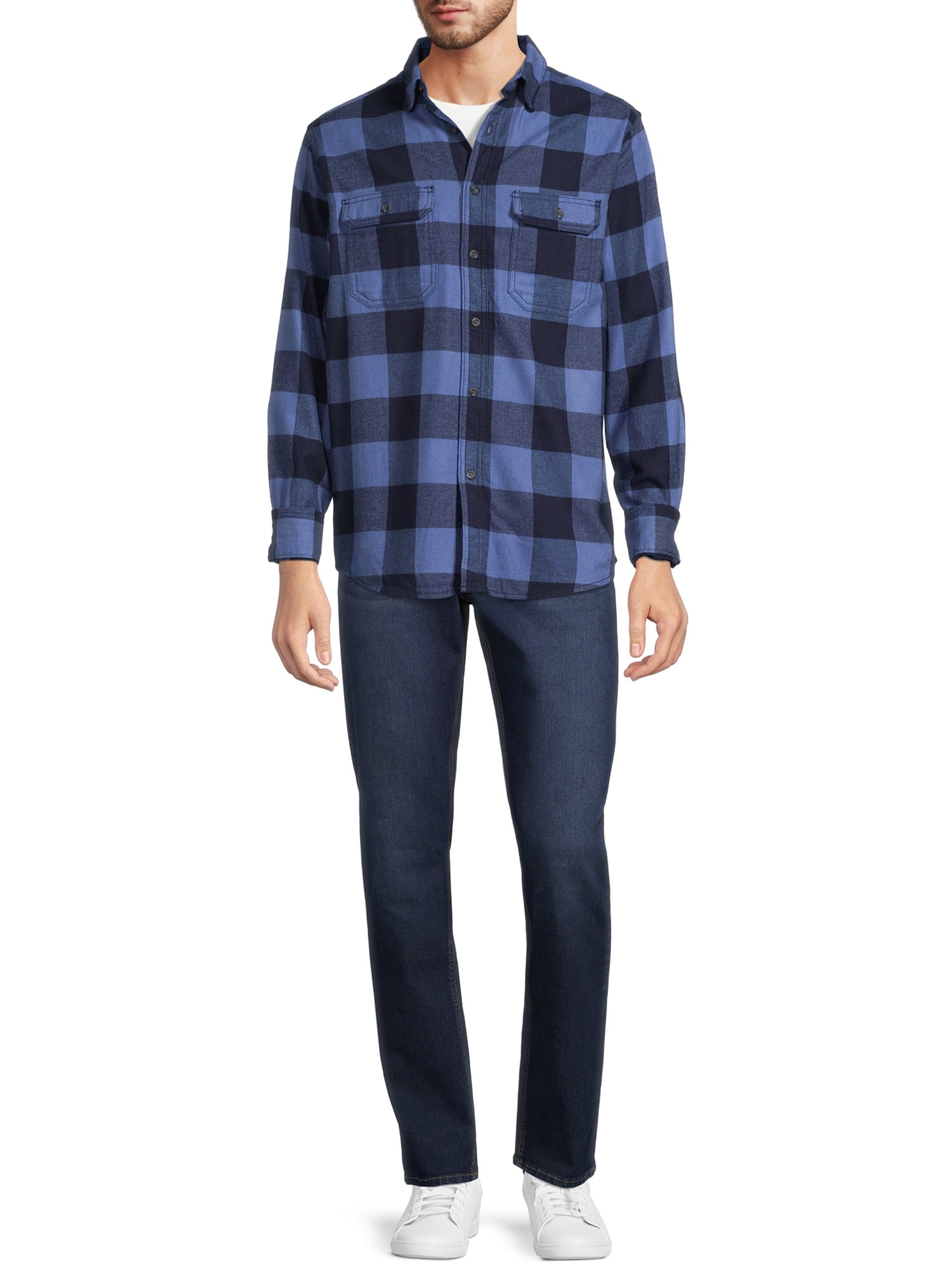 George Men's Long Sleeve Flannel Shirt