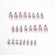 thumbnail image 2 of 24 pieces of manicure round head blue purple color matching simple line wave summer full coverage detachable DIY manicure stickers, 2 of 5