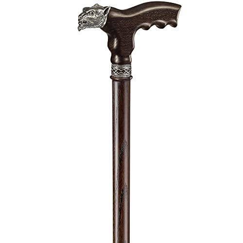 Custom Werewolf Walking Stick for Men Wooden Cane with Lycan Wolf Head ...