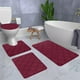 thumbnail image 5 of 4 juego de alfombrillas de baño de espuma, alfombras de baño, tapetes para inodoro, suaves y cómodas, absorción de agua, antideslizantes gruesos, lavables a máquina, más fáciles de secar, rojo, 5 of 7