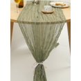 thumbnail image 3 of 3Pcs Green Cheesecloth Table Runner 3 x 10FT with Streamers Hemp Ropes Boho Vintage Gauze Table Cloth Bulk Rustic for Wedding Reception Party Baby Shower Birthday Table Decor, 3 of 12