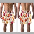 thumbnail image 3 of luoweisi Men's Beach Shorts Quick Dry Swim Trunks with Mesh Lining Thanksgiving Leaves M, 3 of 5