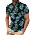 thumbnail image 2 of COSFO Polo T Shirts for Men Performance Short Sleeve Hawaiian Tops Quick Dry Collared Loose Fit Pullover Mens Graphic Tees, 2 of 5