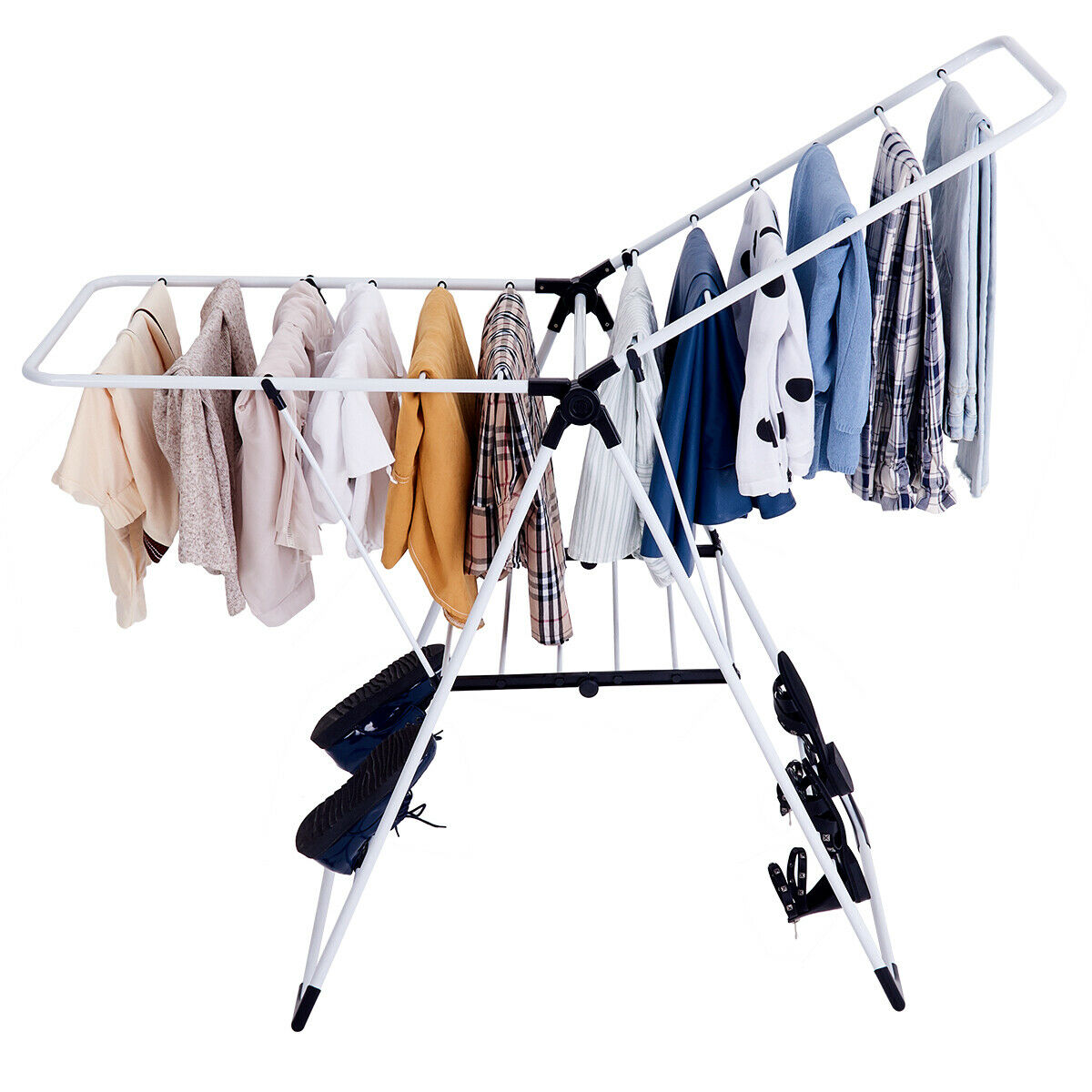 Costway Laundry Clothes Storage Drying Rack Portable Folding Dryer ...