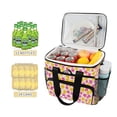 thumbnail image 2 of FORMRS Insulated Cooler Bag 24 Cans Capacity Soft Leakproof Lunch Box with Side Pockets, Yellow Stars Pattern, 2 of 7