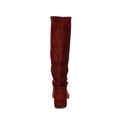 thumbnail image 3 of Scoop Women's Faux Suede Knee High Stretch Block Heel Boots (Wide Width Available), 3 of 5