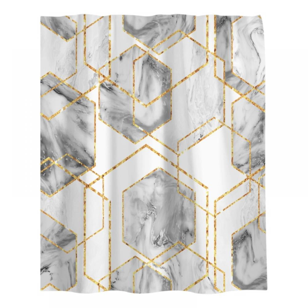 3D Digital Printing Beautiful Marble Themed Shower Curtain, High-density Ultra-soft Fabric, Comfortable, Environmental Friendly, Good Air Permeability, 5.9 * 5.9 ft