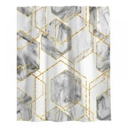 Wishwin ZL 3D Digital Printing Beautiful Marble Themed Shower Curtain, High-density Ultra-soft Fabric, Comfortable, Environmental Frien