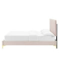 thumbnail image 6 of Platform Bed Frame, Twin Size, Pink, Velvet, Bedroom, Modern Contemporary Boutique HB35274, 6 of 10