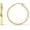 Gold 20mm, variant on Women's Flat Hoop Earrings, 14K Gold Plated, 925 Sterling Silver Ear Posts
