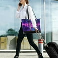 thumbnail image 5 of FORMRS Laptop Tote Bag for Women with 15.6" Computer Compartments Handbag, Purple Digital Art, 5 of 7