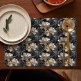thumbnail image 5 of Pioneer Flower Floral Print Pattern Summer Placemats Table Placemats Set Of 4-Linen Kitchen Washable Placemats Table Mats 12x18 Inch Non-Slip Heat Resistant, 5 of 5