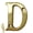 Gold, variant on rch hardware 2351n-pb050 house letter, polished brass