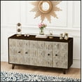 thumbnail image 2 of 59.84" 4 Doors Vintage Sideboard ,Freestanding Sideboard Storage Cabinet Entryway Floor Cabinet for Living Room Office Bedroom,Natural, 2 of 10