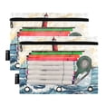 thumbnail image 2 of Lighthouse Ship Sea 2 Pack Pencil Pouch for 3 Ring Binder Smooth Zipper Folders with Pockets Clear Window Pencil Case, 2 of 6