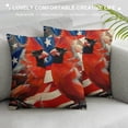 thumbnail image 3 of Qinduosi th of July Pillow Covers Inch Cardinal American Flag Patriotic Independence Day Throw Pillowcase Cushion Case Farmhouse Decorations for Sofa Couch White, 3 of 5