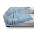 thumbnail image 3 of Cloud Soft Flannel Fleece Throw Blanket, Digital Design Consecutive Segments Lamellar Look of Cumulus Cloud Pattern, Cozy Plush for Indoor and Outdoor Use, 50" x 60", Blue and Pale Blue, by Ambesonne, 3 of 6