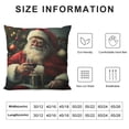 thumbnail image 5 of Orinice Santa Claus Christmas Tree Graphic Decorative Cushion Throw Pillow Cover for Home Couch Living Room Bed Sofa, Winter Aesthetic Pillowcase 1PC 12x12in, 5 of 5