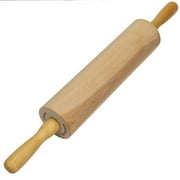 Rolling Pin for Baking Pizza Dough, Pie & Cookie - Essential Kitchen utensil tools gift ideas for bakers - 10 inch Barrel (Birch Wood)