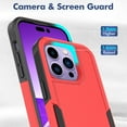 thumbnail image 5 of iPhone 14 Pro Case, Allytech Military Grade Protective Anit-Scratch Shockproof Drop Proof Bumper Defender Back Cover Case for Apple iPhone 14 Pro 6.1" - Red, 5 of 5