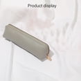 thumbnail image 3 of Leather Pen Pencil Case, Slim Pen Bag Small Pencil Pouch Lovely Stationery Bag Portable Cosmetic Bag Zipper Bag for Pen PencilsGrey, 3 of 5