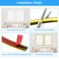 thumbnail image 4 of REGALWOVEN Flexible Molding Trim Self Adhesive, Peel and Stick Metallic Mirror Frame Gold 16.4Ftx0.31Inch, 4 of 7