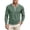 Green, variant on JIAYUE Men's T Shirt Fashionable Contrast Color Trim Henley Long Sleeve Shirts V Neck Buttons Placket Slim Fit Casual Pullover Tops For Commute Travel And Daily Comfortable Wear
