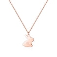 thumbnail image 1 of TINGN Easter Bunny Gifts for Kids 14K Rose Gold Plated Dainty Heart Initial Necklace Cute Bunny Necklaces Easter Bunny Gifts for Kids Toddlers Girls Baby Teens Jewelry, 1 of 5