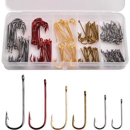 Crappie Panfish Fishing Hooks Aberdeen Hook Set,150pcs Fishing Hooks Long Shank Offset Crappie Hooks Light Wire Fish Hook Carbon Steel Bluegill Hooks