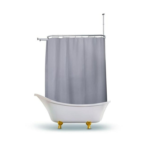 Utopia Alley Bl3gy Waffle Weave, Clawfoot Tub Shower Curtain