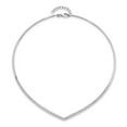 thumbnail image 3 of Finest Gold Sterling Silver Rhodium- Polished V Cuff 13.5 in. Necklace, 3 of 3
