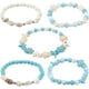 thumbnail image 1 of Pulsera de estrella de mar de playa de 5 piezas, pulsera turquesa con cuentas de concha, pulsera de estrella de mar turquesa con cuentas, accesorios de joyería para hombres y mujeres, 1 of 6