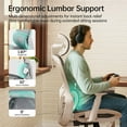 thumbnail image 2 of Hbada P2 Ergonomic Office Chair, Office Chair with 3D Lumbar Support, Mesh Chair with 3D 360° Rotation Arms, 3D Headrest & Comfortable Seat, 135° Stepless Tilt Function, White, 2 of 6