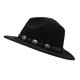 thumbnail image 3 of Ala ancha de fieltro de moda para hombres y mujeres Sombrero (negro), 3 of 5